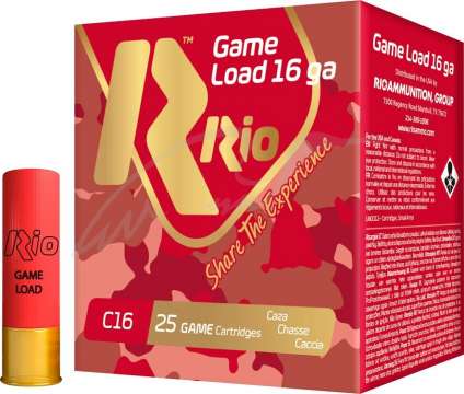Патрон RIO Game Load C16 NEW кал. 16/70 дробь №3 (3.5 мм) навеска 28 г