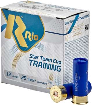 Патрон RIO Star Team EVO Training кал. 12/70 дробь № 7.5 (2,4 мм) навеска 24 г нач. скорость 400 м/с
