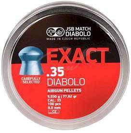 Пули пневматические JSB Exact. Кал. 9 мм. Вес - 5.25 г. 100 шт/уп