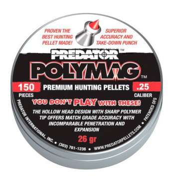 Пули пневматические JSB Polymag. Кал. 6.35 мм. Вес - 1.64 г. 150 шт/уп