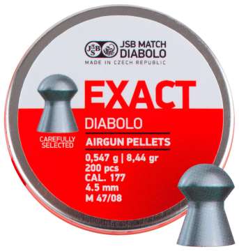 Пули пневм JSB Diabolo Exact. Кал. 4.5 мм. Вес - 0.54 г. 200 шт/уп