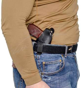 Кобура A-Line К5 кожаная поясная со скобой (ПМ)