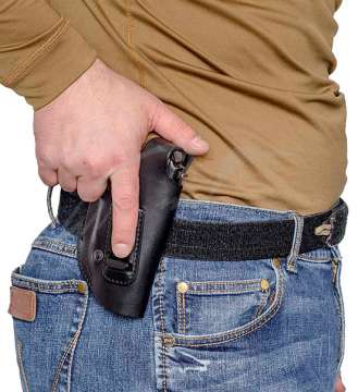 Кобура A-Line К5 кожаная поясная со скобой (ПМ)