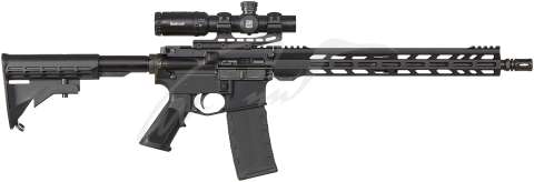 Карабин Voodoo Witch Doctor AR15 16" кал .223 Rem 1:8" с прицелом Bushnell AR Optics 1-4x24 и моноблоком Leapers