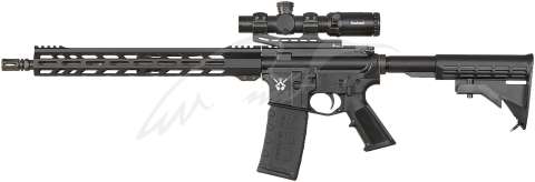 Карабин Voodoo Witch Doctor AR15 16" кал .223 Rem 1:8" с прицелом Bushnell AR Optics 1-4x24 и моноблоком Leapers