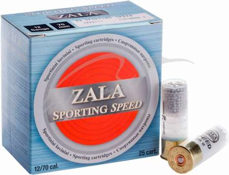 Патрон Zala Arms Sporting SPEED кал. 12/70 дробь № 7 (2,5 мм) навеска 28 г. Начальная скорость 420 м/с. 25 шт/уп.