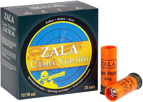 Патрон Zala Arms Slava Ukraini кал. 12/70 пуля 28 г