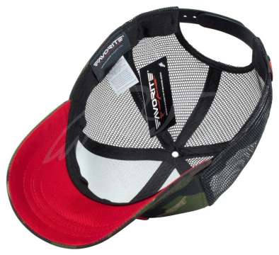 Кепка Favorite 587 бело-красное лого ц:камуфляж