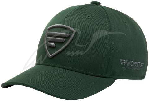 Кепка Favorite 1030 серое лого ц:тёмно-зелёный