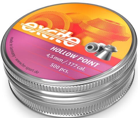 Пули пневматические H&N Hollow Point. Кал. 4.5 мм. Вес - 0.46 г. 500 шт/уп