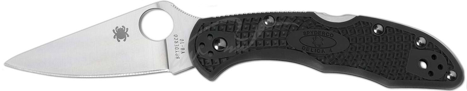 Нож Spyderco Delica4 Flat Ground Black