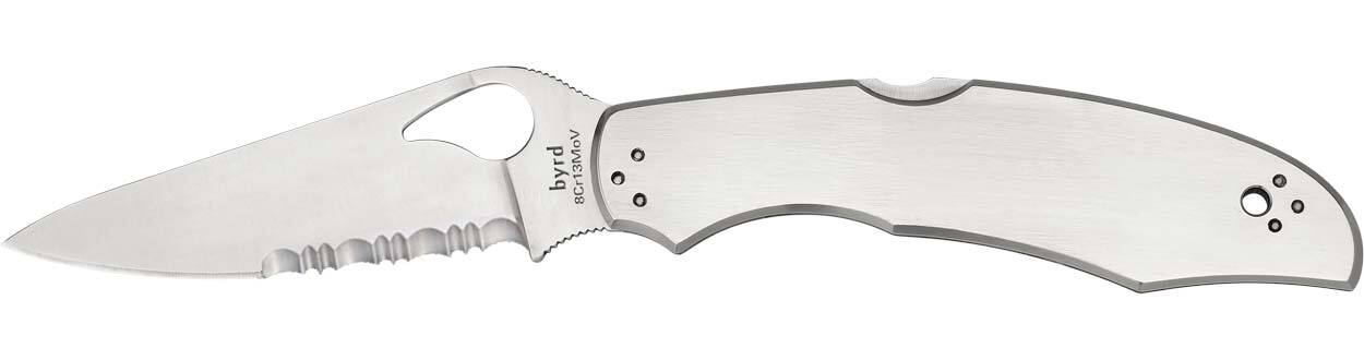 Нож Spyderco Byrd Cara Cara2 Stainless Half Serrated