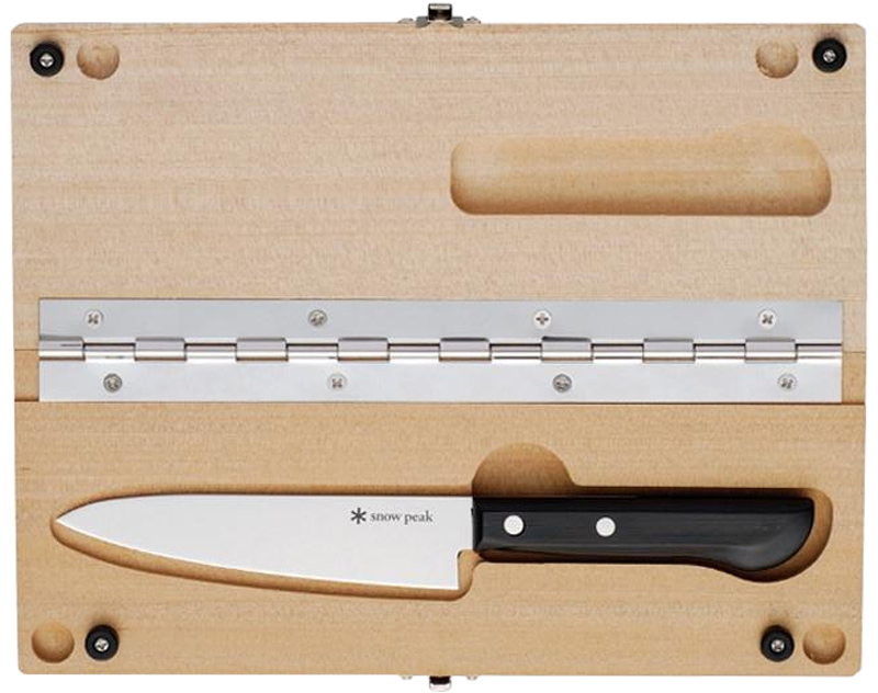 Нож кухонный Snow Peak CS-207 Cutting Board Set M + разделочная доска