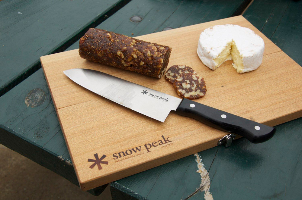 Нож кух. Snow Peak CS-208 Cutting Board Set L + разделочная доска