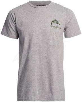 Футболка Simms T-Shirt Trout Camo SS ц:ash grey
