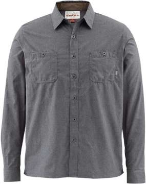 Рубашка Simms Black’s Ford Solid Flannel Shirt ц:night fall