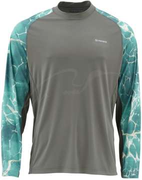 Реглан Simms Solarflex Crewneck Prints ц:river rapid pewter
