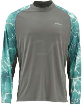 Реглан Simms Solarflex Crewneck Prints ц:river rapid pewter