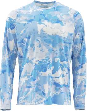 Реглан Simms SolarFlex Crewneck Prints ц:cloud camo blue