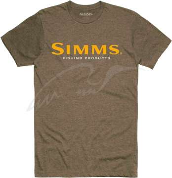 Футболка Simms Logo T-Shirt ц:olive heather