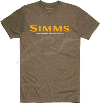 Футболка Simms Logo T-Shirt ц:olive heather