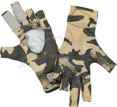 Перчатки Simms BugStopper Sunglove ц:hex flo camo timber
