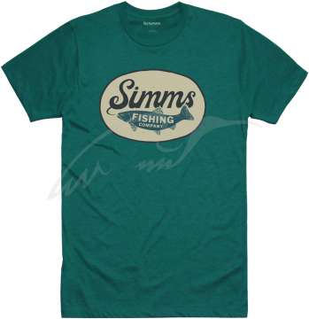 Футболка Simms Trout Wander T-Shirt ц:dark teal heather