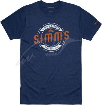 Футболка Simms Wader MT T-Shirt ц:navy heather