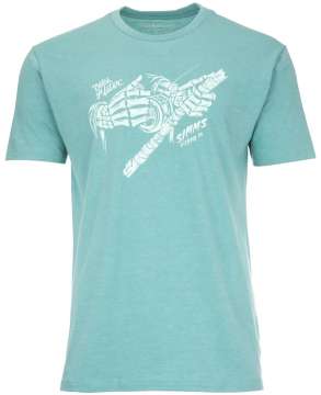 Футболка Simms Grim Reeler T-Shirt ц:oil blue heather