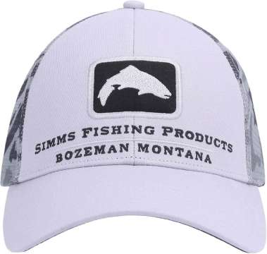 Кепка Simms Trout Icon Trucker One size. Ghost camo steel