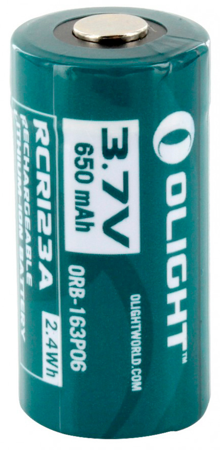 Аккумуляторная батарея Olight RCR 123 Li-Ion 650 mAh