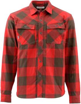 Рубашка Simms Heavy Weight Flannel ц:ruby plaid