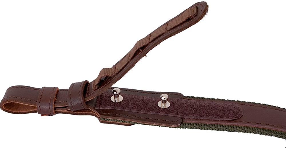 Ремень ружейный Акрополис МР-2. Кожанные дорожки. Ширина для антабки 18 мм. Коричневый
