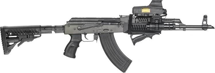 Адаптер приклада FAB Defense SBT-K для Сайги с компенсатором отдачи. Black