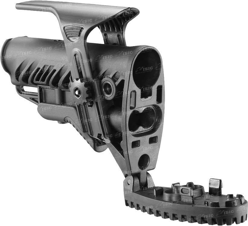 Приклад FAB Defense GLR-16 CP с регулируемой щекой для AR15/M16. Black