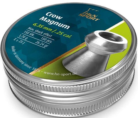 Пули пневматические H&N Crow Magnum. Кал. 6.35 мм. Вес - 1.7 г. 200 шт/уп