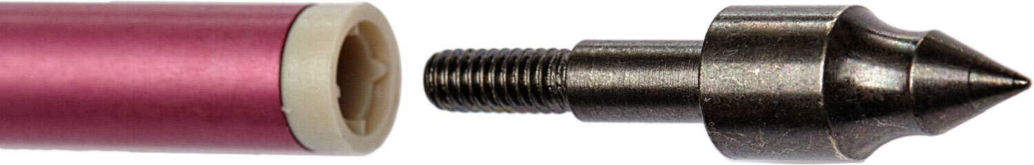 Стрела для винтовочного арбалета Man Kung MK-AL20R. Алюминий. Красный