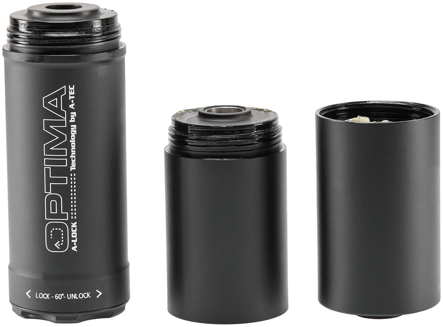 Саундмодератор A-TEC Optima-45 быстросъемный. Кал. - .30 (под кал. 270 Win; 7x64; 308 Win и 30-06). Резьба - A-Lock Mini