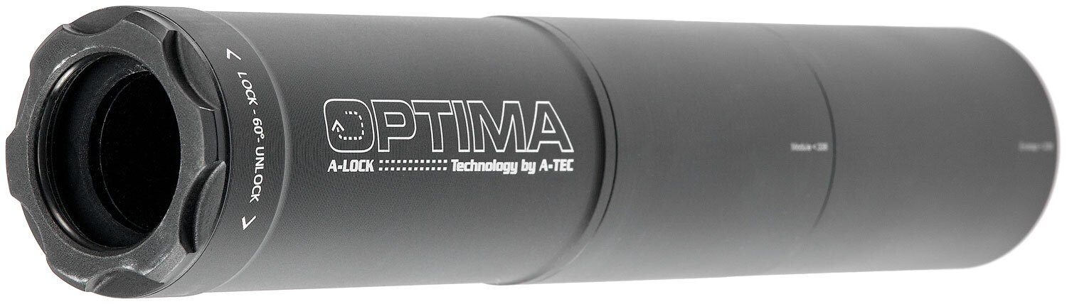 Саундмодератор A-TEC Optima-45 быстросъемный. Кал. - .338. Резьба - A-Lock Mini