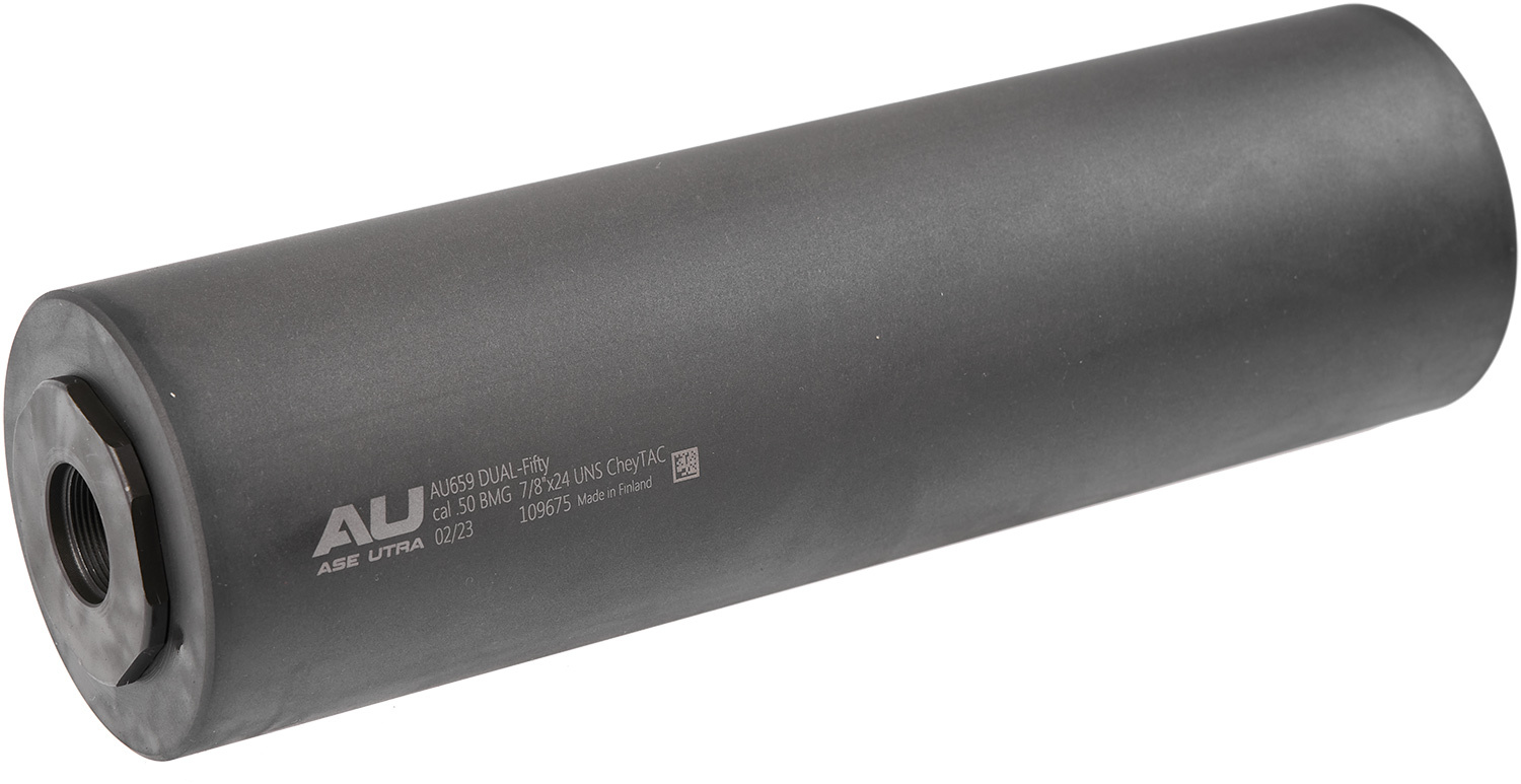 Саундмодератор Ase Utra DUAL-Fifty (под кал. 50 BMG). Резьба - 7/8"-44 UNS (в карабинах Cadex).