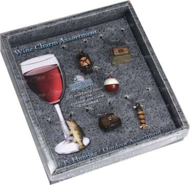 Набір брелоків Riversedge 6 Pc.Cabin Wine Charm для винних келихів