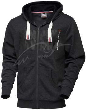 Реглан Savage Gear Simply Savage Raw Zip Hoodie ц:dark grey melange