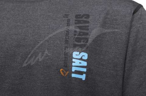 Футболка Savage Gear Salt Logo Tee XXL ц:blue melange
