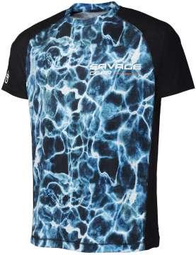 Футболка Savage Gear Marine UV T-Shirt ц:sea blue