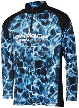 Реглан Savage Gear Marine UV Long Sleeve Tee ц:sea blue