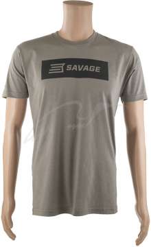 Футболка Savage Short sleeve T-Shirt/Black Savage box logo ц:серый