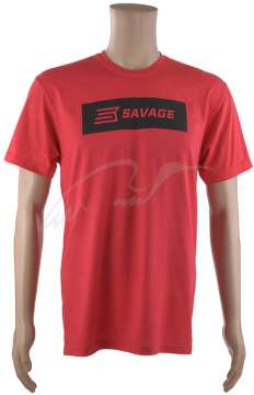 Футболка Savage Short sleeve T-Shirt/Black Savage box logo ц:красный