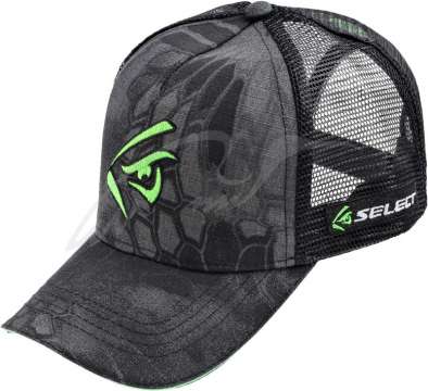 Кепка Select зеленое лого ц:pattern black