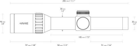 Приціл оптичний Hawke Endurance 30 WA 1-4х24 сітка L4A Dot з підсвічуванням