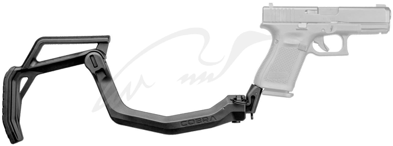 Приклад FAB Defense COBRA для Glock 17/19 складной. Цвет - черный.